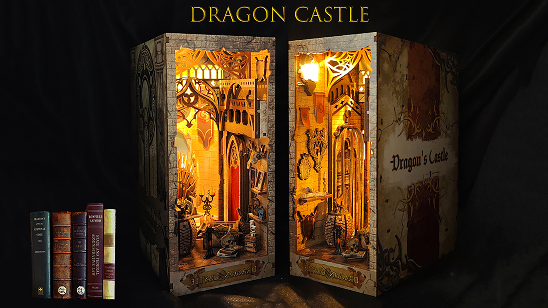 Amazon.com: Spilay DIY Dollhouse Miniature Book Nook Assemble Kit